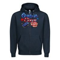 Navy cousin crew Zipper Hoodie - Zillion Design Studio