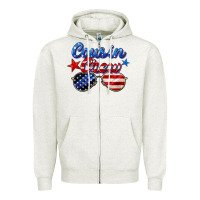 Oatmeal Heather cousin crew Zipper Hoodie - Zillion Design Studio