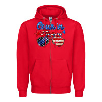 Red cousin crew Zipper Hoodie - Zillion Design Studio
