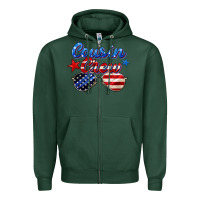 Sports Green cousin crew Zipper Hoodie - Zillion Design Studio