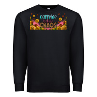 Black caffeine before chaos 16oz libbey cup Premium Sweatshirt - HRA Design Shop