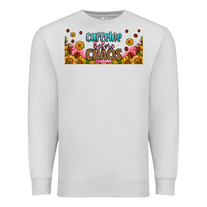 Caffeine Before Chaos 16oz Libbey Cup Premium Sweatshirt by HRA Design Shop | Teevron