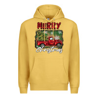 Antique Gold merry christmas truck Premium Hoodie - BarkalooDesign
