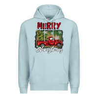 Blue Mist merry christmas truck Premium Hoodie - BarkalooDesign