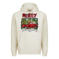 Oatmeal Heather merry christmas truck Premium Hoodie - BarkalooDesign