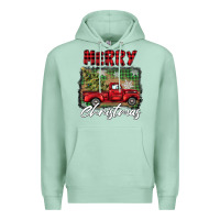 Seafoam merry christmas truck Premium Hoodie - BarkalooDesign