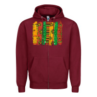 Burgundy black history brushstroke Zipper Hoodie - texasbilliewilder