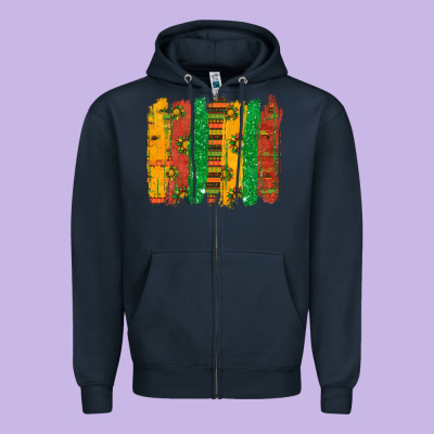 Zipper Hoodie black history brushstroke