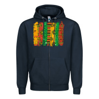 Navy black history brushstroke Zipper Hoodie - texasbilliewilder