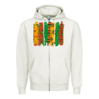Oatmeal Heather black history brushstroke Zipper Hoodie - texasbilliewilder