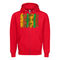 Red black history brushstroke Zipper Hoodie - texasbilliewilder