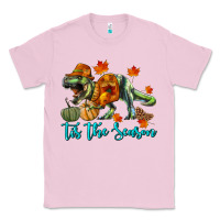 Bubblegum Pink t rex tis the season Classic Tee - RanaPortraitStore