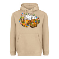 Mushroom beer with christmas lights Heavyweight Hoodie - FaDigitalArtStudio