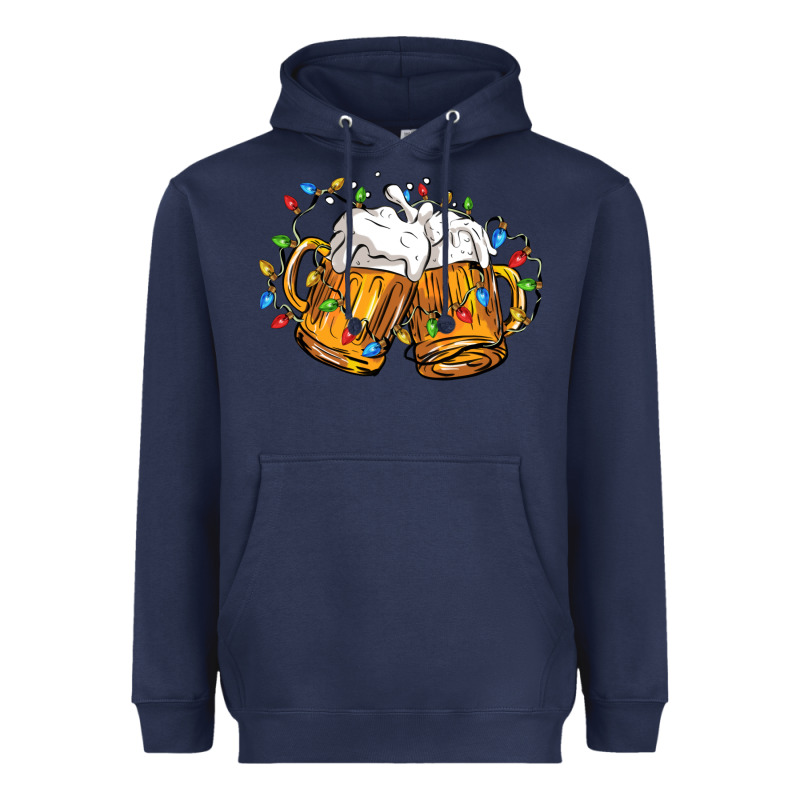 Beer With Christmas Lights Heavyweight Hoodie by FaDigitalArtStudio | Teevron