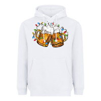 White beer with christmas lights Heavyweight Hoodie - FaDigitalArtStudio