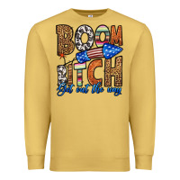 Antique Gold boom bitch get out the way Premium Sweatshirt - HRA Design Shop