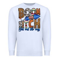 White boom bitch get out the way Premium Sweatshirt - HRA Design Shop