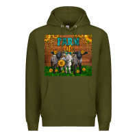Army Green Western Baby Sheeps Farm Life Garden Premium Hoodie - LillyAllenDesigns