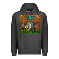 Charcoal Heather Western Baby Sheeps Farm Life Garden Premium Hoodie - LillyAllenDesigns