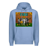 Colony Blue Western Baby Sheeps Farm Life Garden Premium Hoodie - LillyAllenDesigns