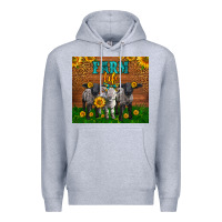 Heather Grey Western Baby Sheeps Farm Life Garden Premium Hoodie - LillyAllenDesigns