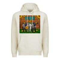 Oatmeal Heather Western Baby Sheeps Farm Life Garden Premium Hoodie - LillyAllenDesigns