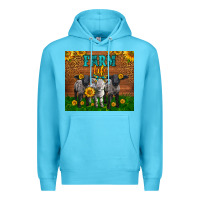 Ocean Blue Western Baby Sheeps Farm Life Garden Premium Hoodie - LillyAllenDesigns