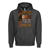 Charcoal Heather black girls been magic Zipper Hoodie - texasbilliewilder