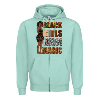 Seafoam black girls been magic Zipper Hoodie - texasbilliewilder