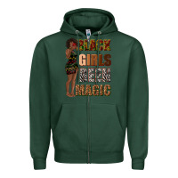 Sports Green black girls been magic Zipper Hoodie - texasbilliewilder