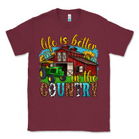 Burgundy life is better in the country western Classic Tee - texasbilliewilder
