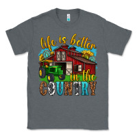 Charcoal Heather life is better in the country western Classic Tee - texasbilliewilder