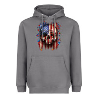 Storm 4th of July skull American flag Heavyweight Hoodie - Neo Western