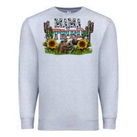 Heather Grey mama tried1 Premium Sweatshirt - CowhideDigitalArt