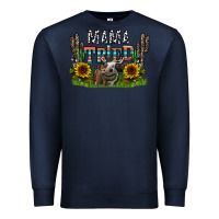 Navy mama tried1 Premium Sweatshirt - CowhideDigitalArt