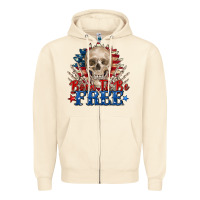 Sandshell born to be free skeleton Zipper Hoodie - Zillion Design Studio