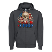 Smoke born to be free skeleton Zipper Hoodie - Zillion Design Studio