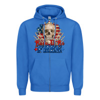 True Royal born to be free skeleton Zipper Hoodie - Zillion Design Studio