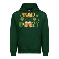 Forest Green bad and boozy Urban Hoodie - MaliasSmallBusiness