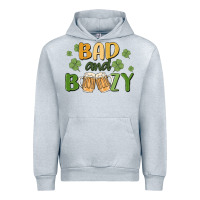 Heather Grey bad and boozy Urban Hoodie - MaliasSmallBusiness