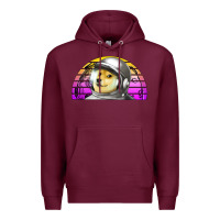 Burgundy dogecoin to the mars Premium Hoodie - Jasminsmagicworld