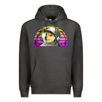 Charcoal Heather dogecoin to the mars Premium Hoodie - Jasminsmagicworld