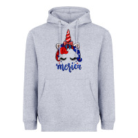 Heather Grey 4th of July unicorn Heavyweight Hoodie - Neo Western
