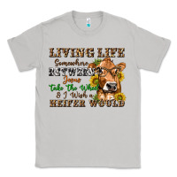 Living Life Somewhere Between Jesus Take The Wheel Classic Tee | Teevron