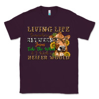 Plum living life somewhere between jesus take the wheel Classic Tee - texasbilliewilder