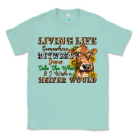 Seafoam living life somewhere between jesus take the wheel Classic Tee - texasbilliewilder