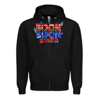 Black boom boom mama Zipper Hoodie - Zillion Design Studio