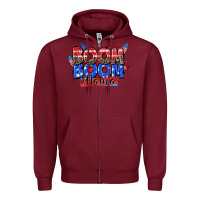Burgundy boom boom mama Zipper Hoodie - Zillion Design Studio
