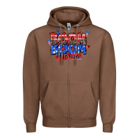Chestnut boom boom mama Zipper Hoodie - Zillion Design Studio