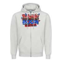 Dove Grey boom boom mama Zipper Hoodie - Zillion Design Studio
